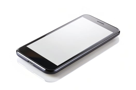 Phone blank display isolated on background photo