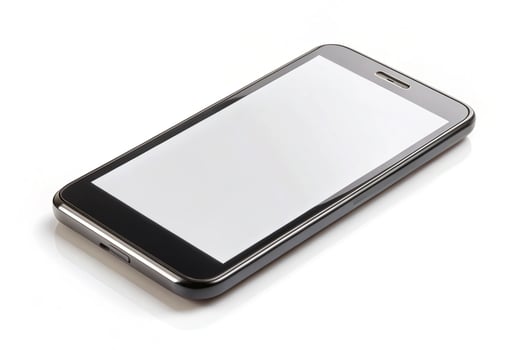 Phone blank display isolated on background photo