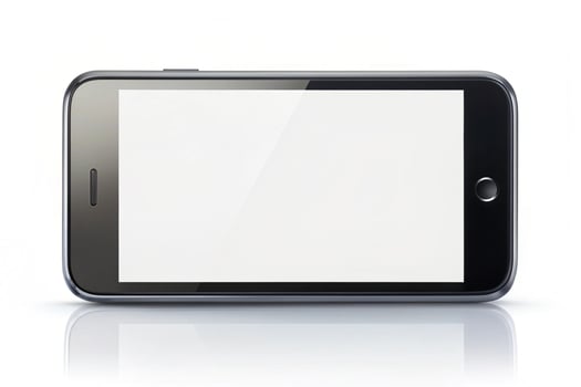 Phone blank display isolated on background photo