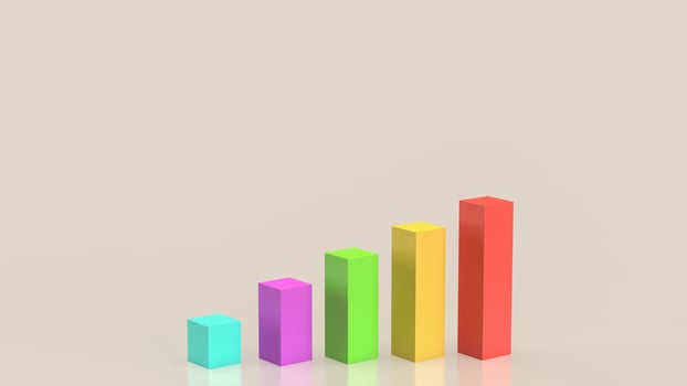 The chart for Business concept 3d rendering. photo