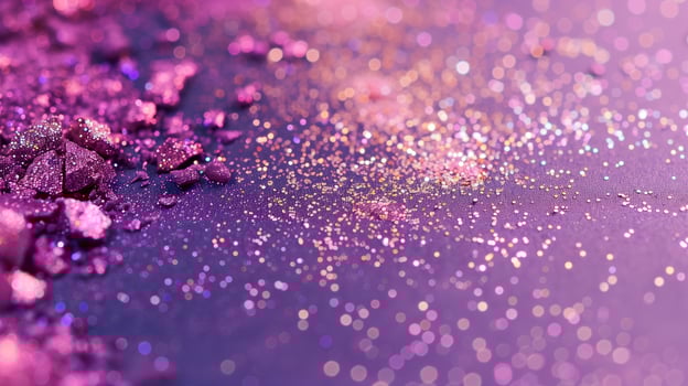 gold glitter in purple photo