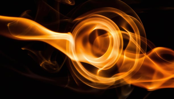 a close up of a burning ring of fire photo