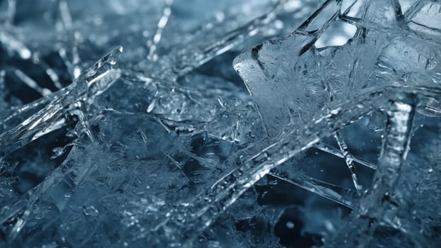 Ice texture cracks surface, abstract winter background. photo
