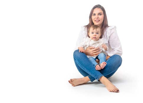 Loving mother and her baby girl photo