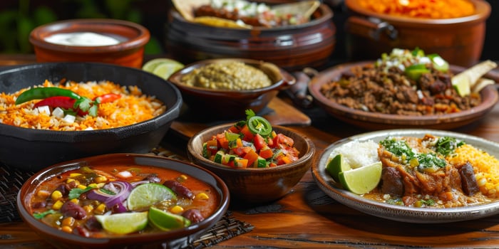 mexican food. Set of traditional dishes photo