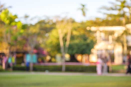 Green city park garden blur bokeh background photo