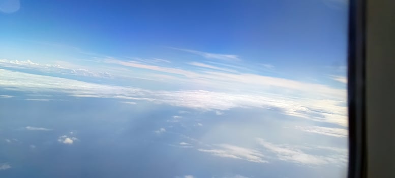 The view outside the plane from the window photo