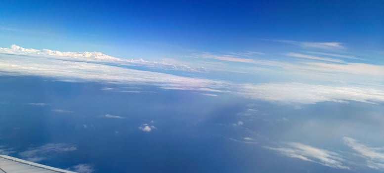 The view outside the plane from the window photo