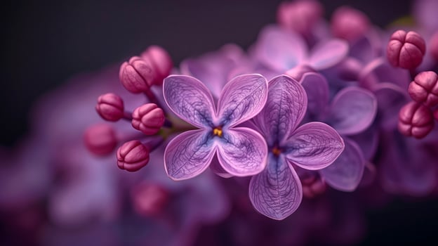 Close-up image of blooming spring lilac photo