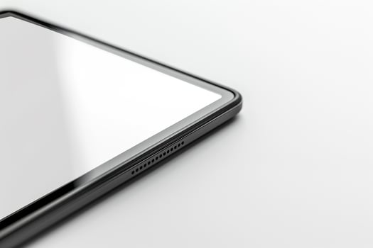 Tablet Screen Mockup with   Design and  Background photo