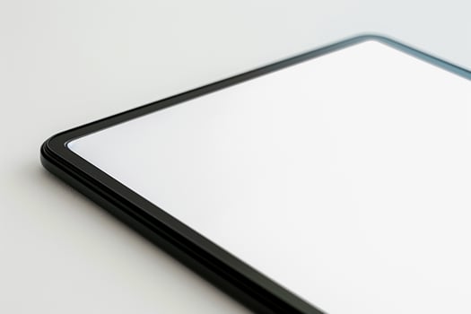 Tablet Screen Mockup with  and  Design on  Background photo