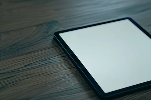 Tablet Screen Mockup with  Background and  Design photo