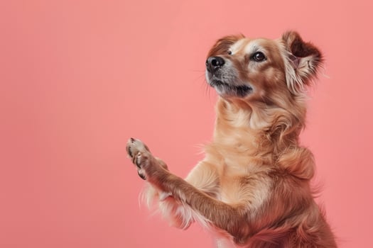 Radiant Dog Paw Background Perfect for Pet Portraits photo