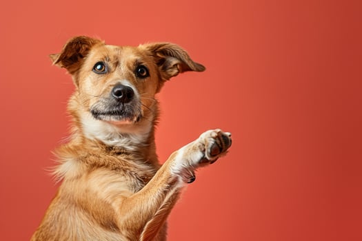 Joyful Dog Paw Background  Ideal for Pet graphy photo