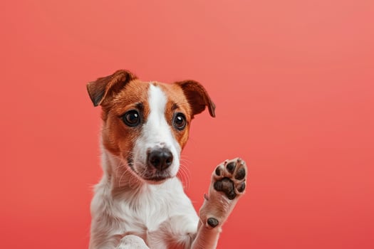 Radiant Dog Paw Background Ideal for Pet Portraits photo