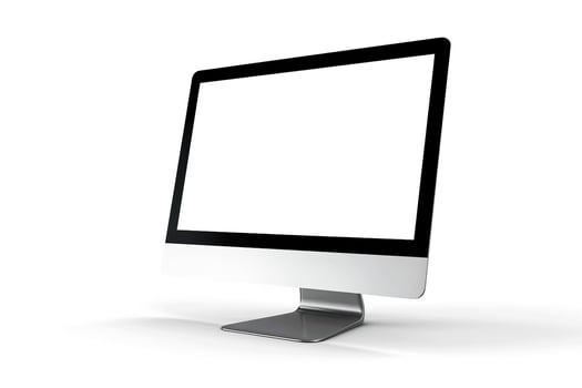 Desktop Computer Mockup with  and Stylish Background photo