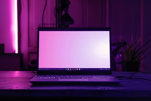 Gaming Laptop Mockup Contemporary Tech with Stylish Design photo