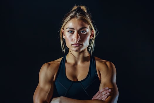 Athletic Model in Sportswear  Background photo