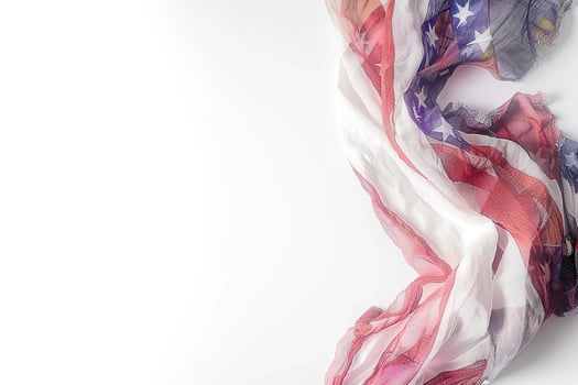 American Flag with Iconic Red White and Blue Background photo
