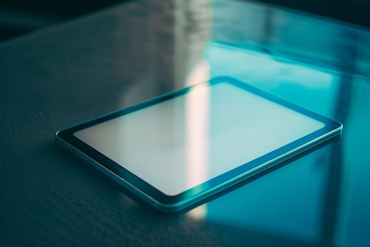 Futuristic Tablet Mockup Background photo