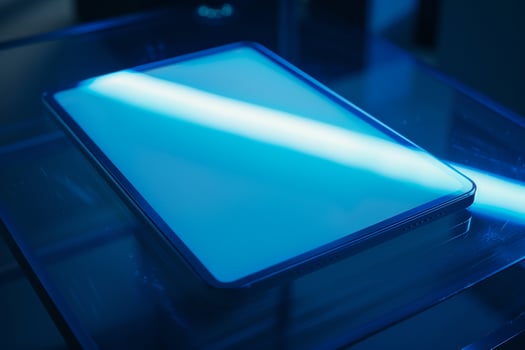 Futuristic Tablet Mockup Background photo