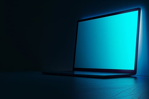 Futuristic Desktop Computer Mockup  Background photo