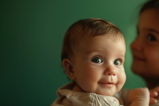 Baby with    and Happy photo