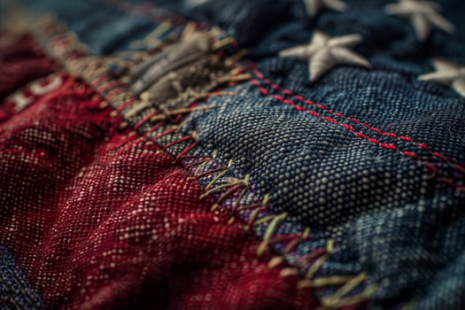 Extreme Stitching on American Flag photo