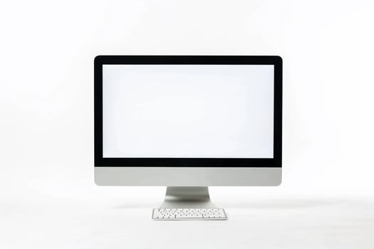Computer Mockup Background with   Design and Functional Setup photo