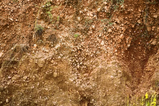 Red rock texture. Background. For text. For banner. Horizontal photo