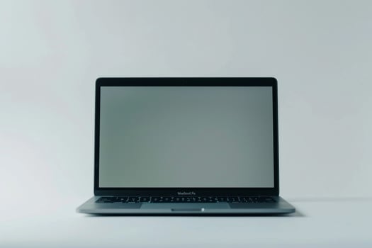 Laptop Mockup Office Desk Background photo
