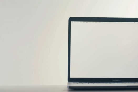 Laptop Mockup Office Desk Background photo
