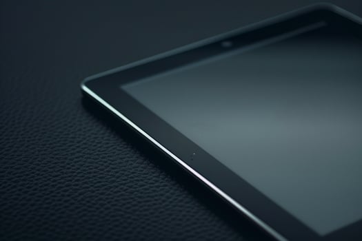 Tablet Mockup Screen and  Gray Surface photo