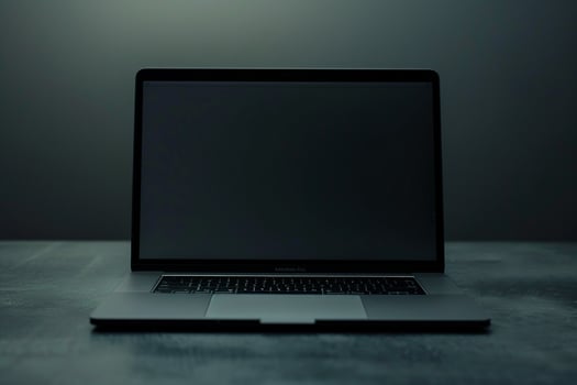 Professional Laptop Mockup Screen and  Gray Top photo