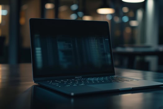 Laptop Mockup Screen and  Gray Top   Background Nature photo