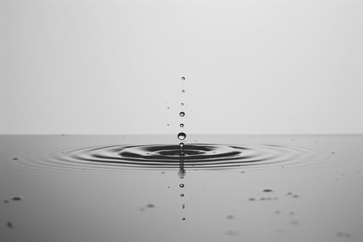 Water Droplet Creating Ripples on White Surface   Background Nature photo