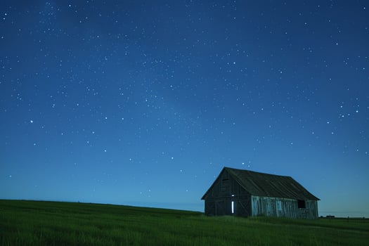 Barn Under Starry Night and  Sky photo