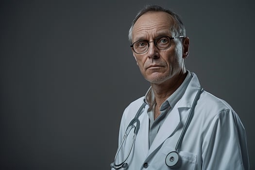 Doctor Contemplating Background photo