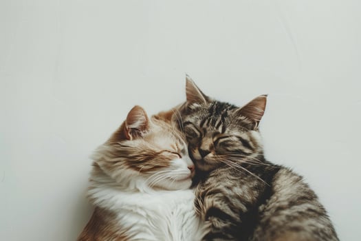 Curious Cats with Playful Expressions in Friendly Home   Background photo