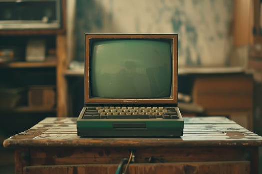 Vintage Laptop Mockup Background photo