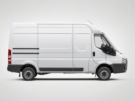 Delivery van. express delivery car and delivery service isolated on white background. photo