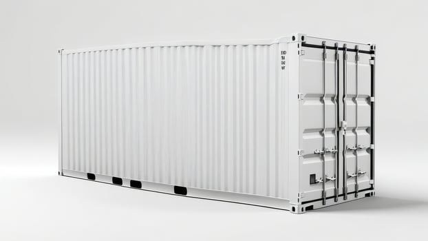 white container box isolated on white background. photo