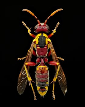 High-Resolution Close-Up Images of Various Insects on Black Background photo
