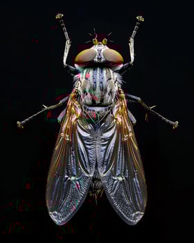 High-Resolution Close-Up Images of Various Insects on Black Background photo