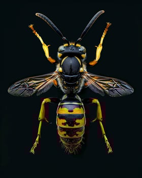 High-Resolution Close-Up Images of Various Insects on Black Background photo