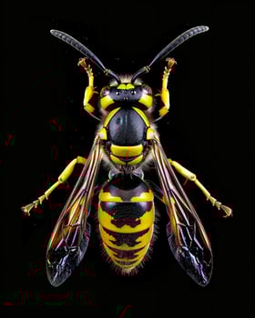 High-Resolution Close-Up Images of Various Insects on Black Background photo