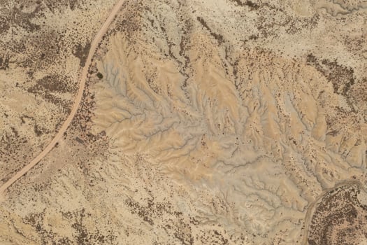 Aerial view of the Abanilla desert or Mahoya Desert in Murcia, Spain photo