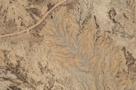 Aerial view of the Abanilla desert or Mahoya Desert in Murcia, Spain photo