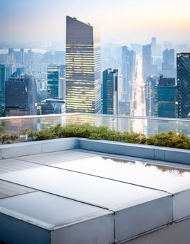 Rooftop with a View of the City photo