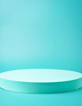 Minimalist blue podium photo